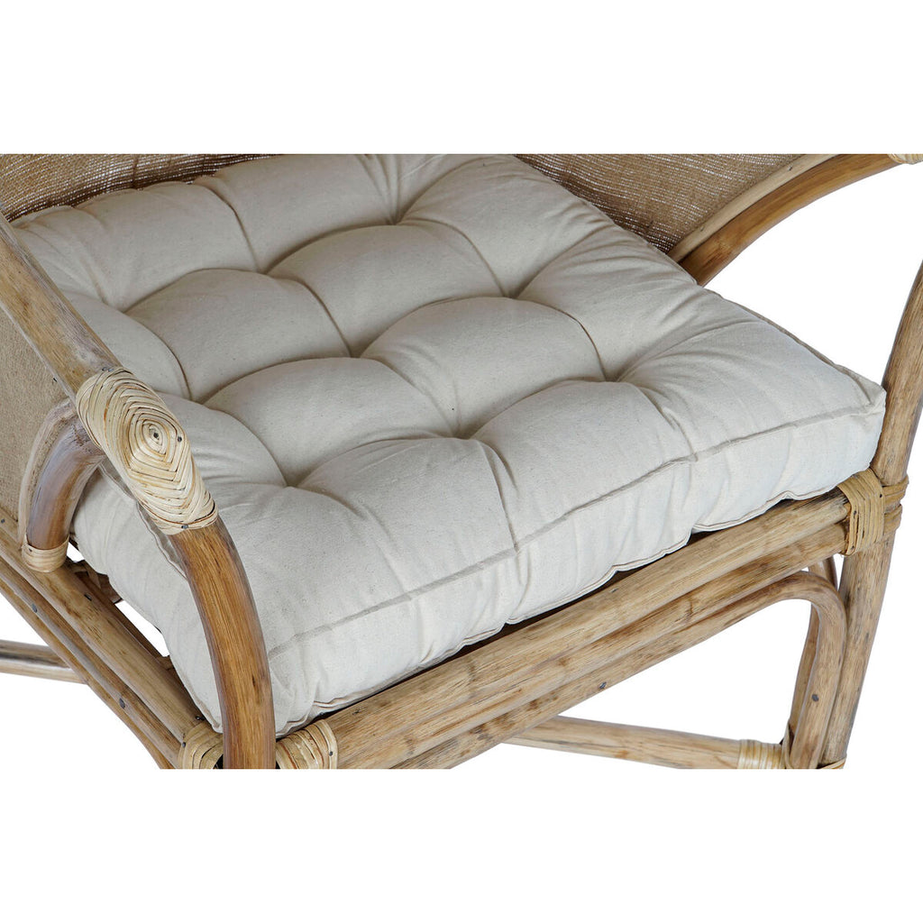 Chaise de jardin DKD Home Decor Blanc Marron 66 x 50 x 90 cm 63 x 66 x 88 cm 65 x 63 x 90 cm