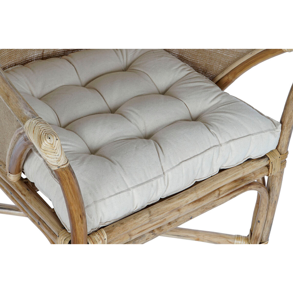 Chaise de jardin DKD Home Decor Blanc Marron 66 x 50 x 90 cm 63 x 66 x 88 cm 65 x 63 x 90 cm