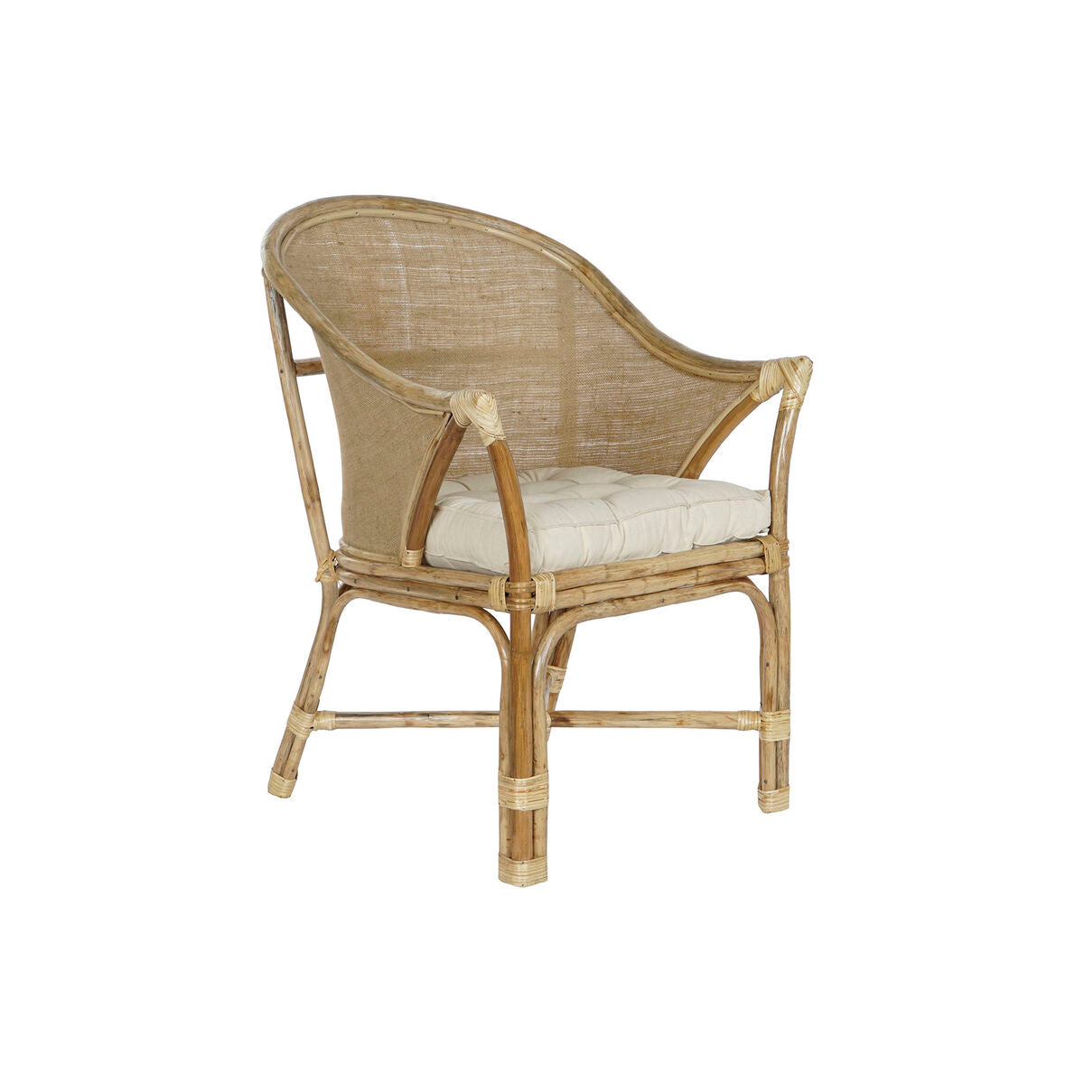 Chaise de jardin DKD Home Decor Blanc Marron 66 x 50 x 90 cm 63 x 66 x 88 cm 65 x 63 x 90 cm