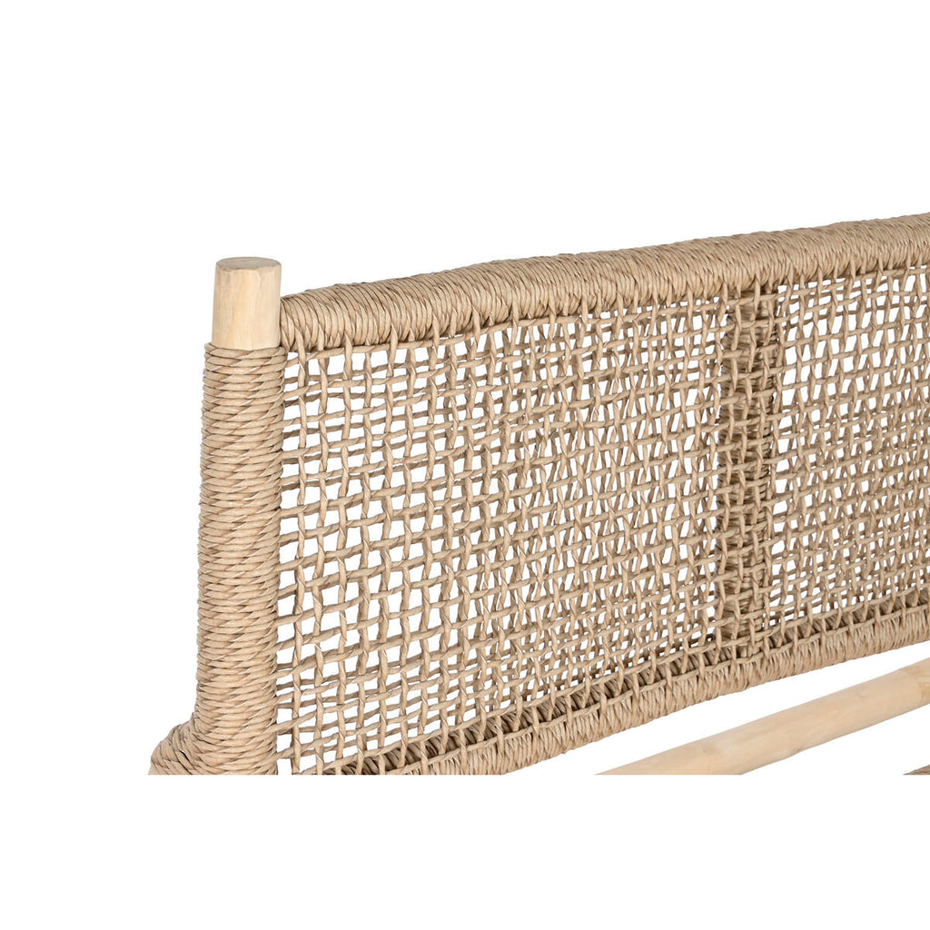 Chaise de jardin DKD Home Decor Blanc Naturel Teck 120 x 81 x 84 cm