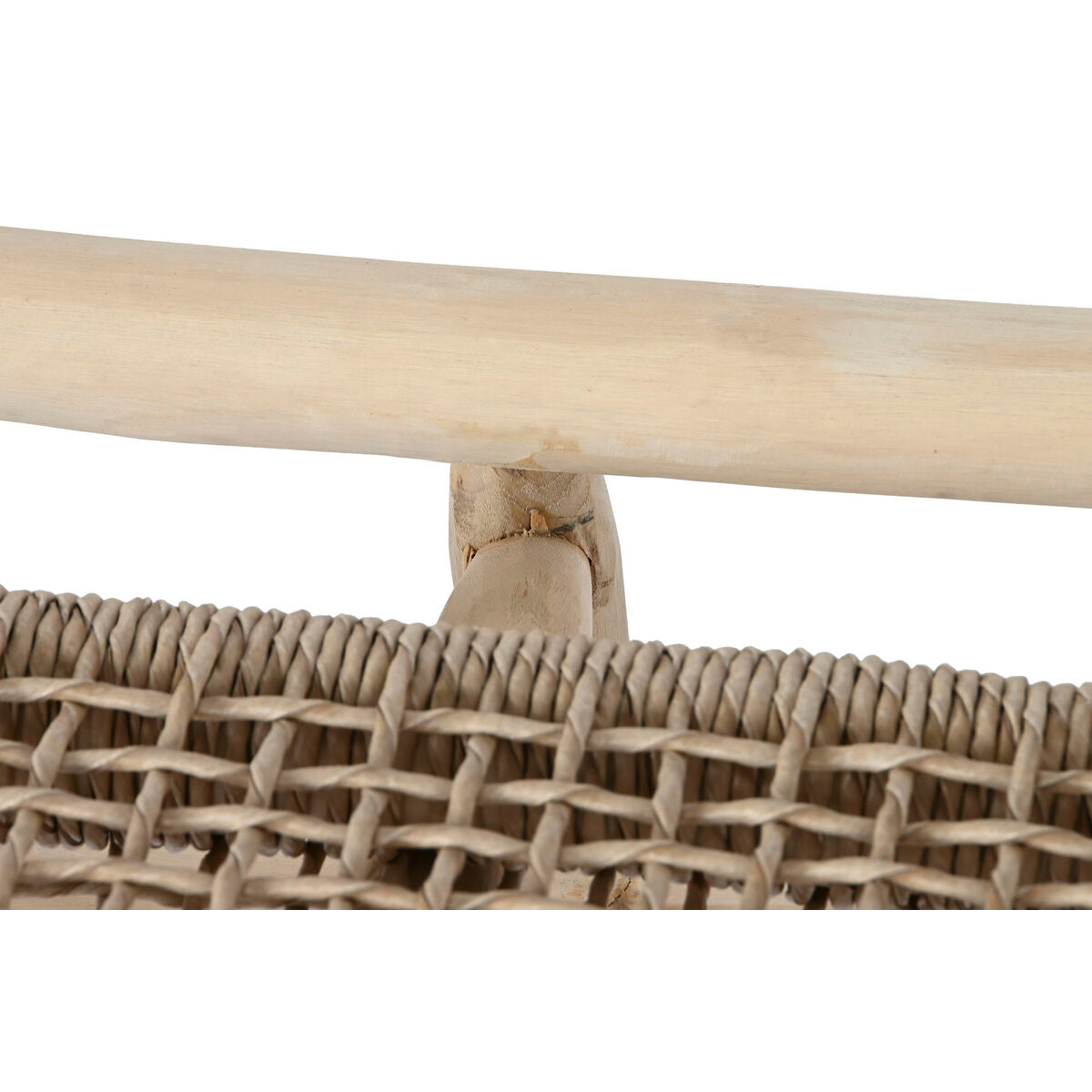 Chaise de jardin DKD Home Decor Blanc Naturel Teck 120 x 81 x 84 cm