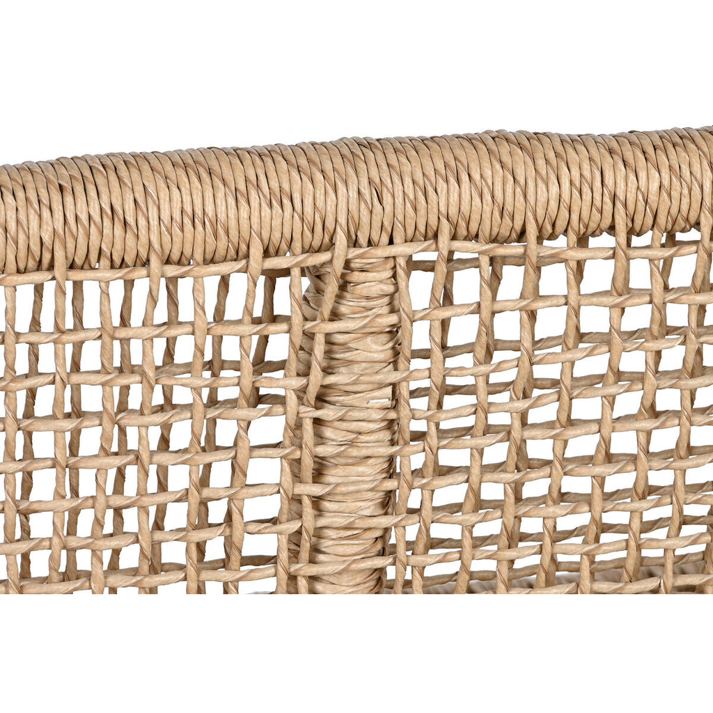 Chaise de jardin DKD Home Decor Blanc Naturel Teck 120 x 81 x 84 cm