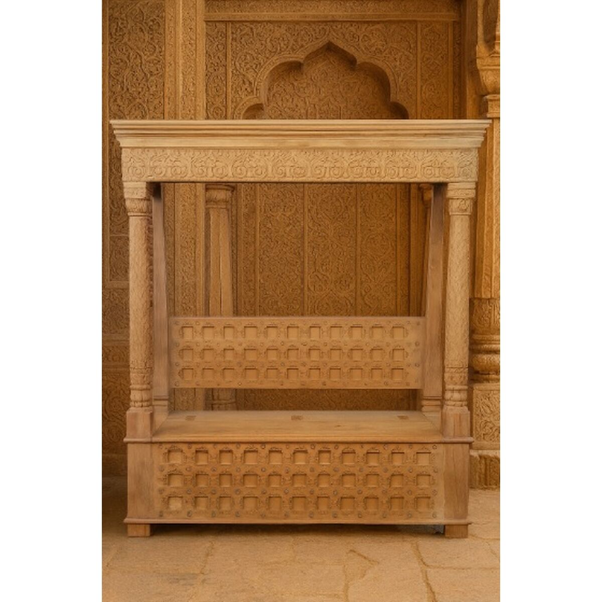 Banc Home ESPRIT Naturel Bois de manguier Indien 190 X 54 X 215 CM