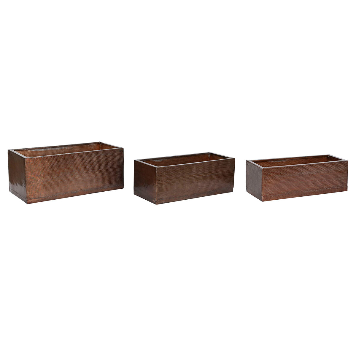 Set de pots de fleurs Home ESPRIT Doré Aluminium 100 x 43 x 40 cm