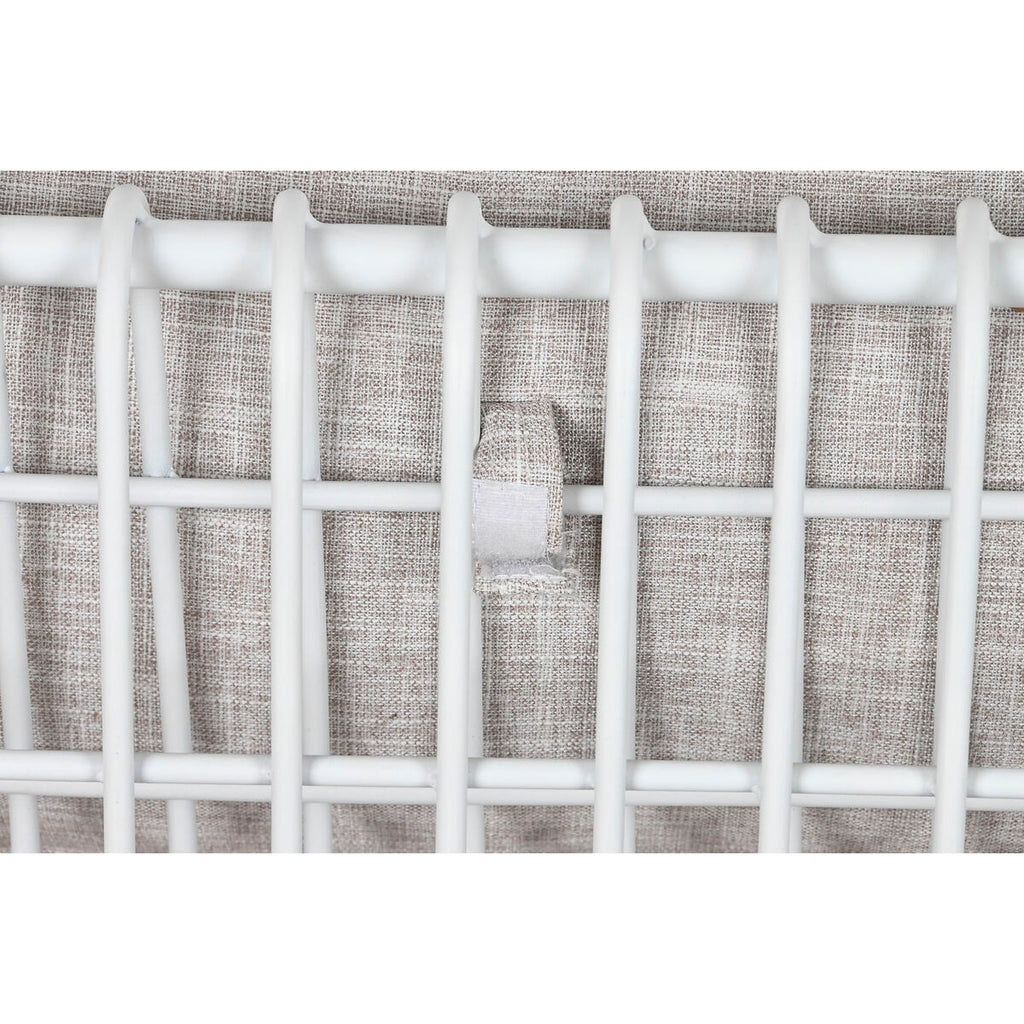 Canapé Home ESPRIT Blanc Beige Métal 180 x 66 x 66 cm