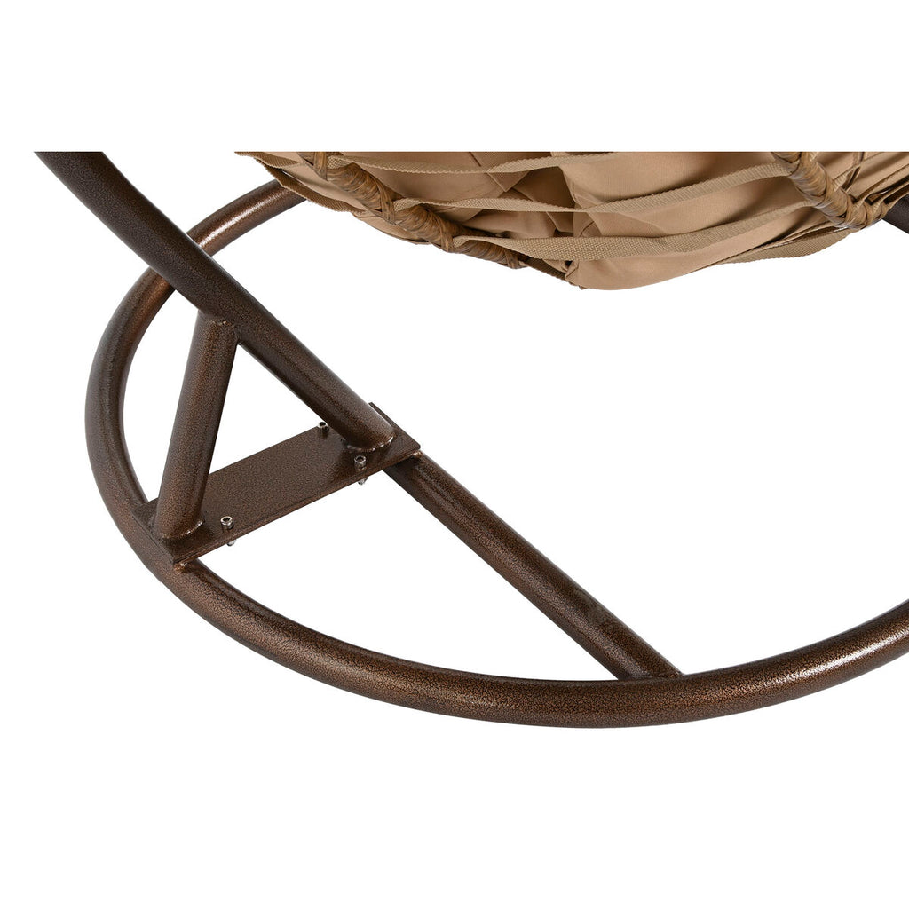 Fauteuil de jardin suspendu Home ESPRIT Brun foncé Marron Clair Aluminium rotin synthétique 107 x 105 x 108 cm