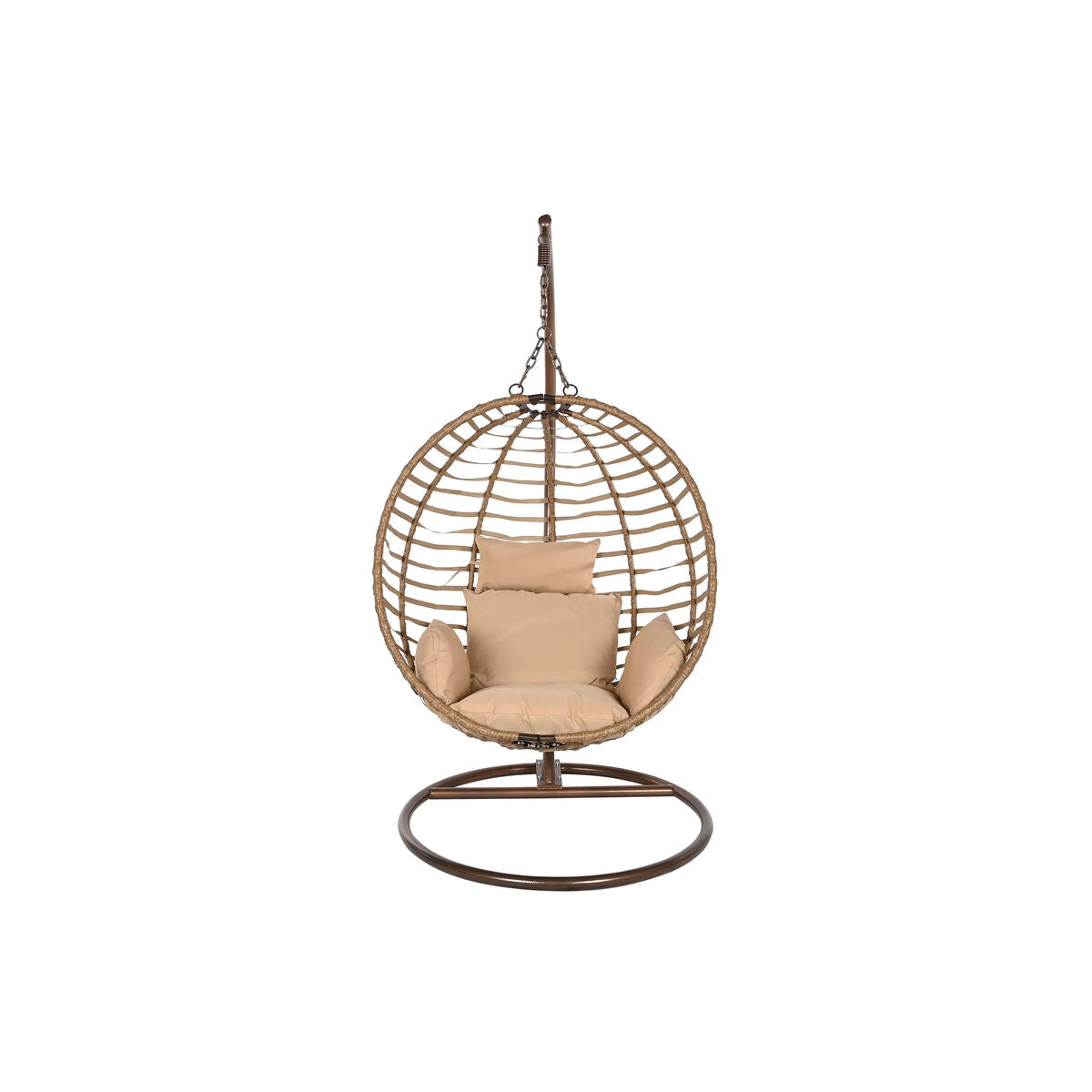 Fauteuil de jardin suspendu Home ESPRIT Brun foncé Marron Clair Aluminium rotin synthétique 107 x 105 x 108 cm