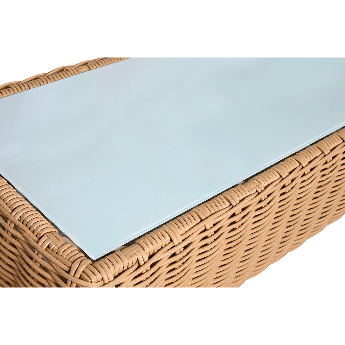 Meubles de jardin Home ESPRIT Blanc Marron Beige Marron Clair 248 x 85 x 80 cm 222 x 85 x 80 cm (4 Pièces)