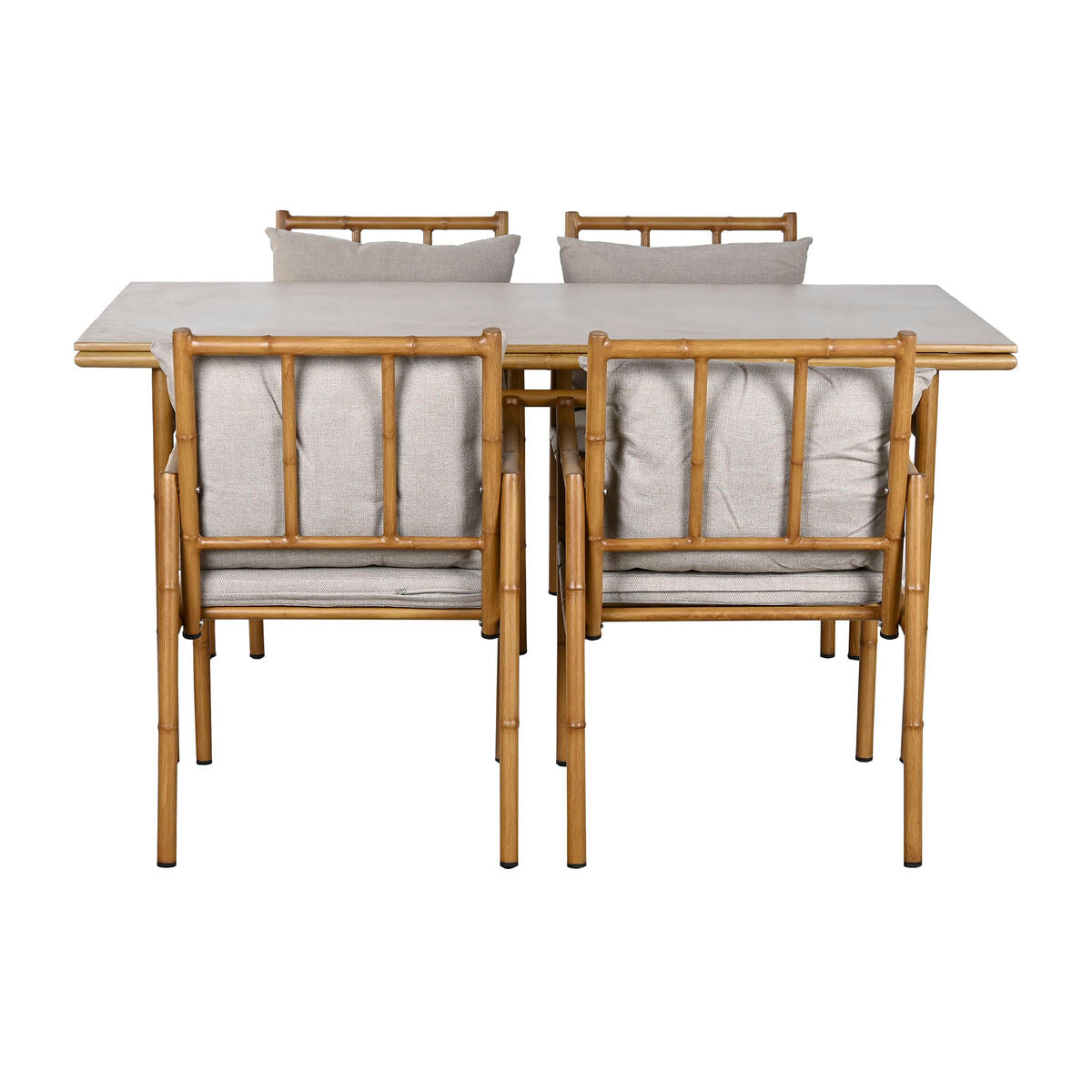 Meubles de jardin Home ESPRIT Beige 160 x 90 x 75 cm 83 cm (5 Pièces)