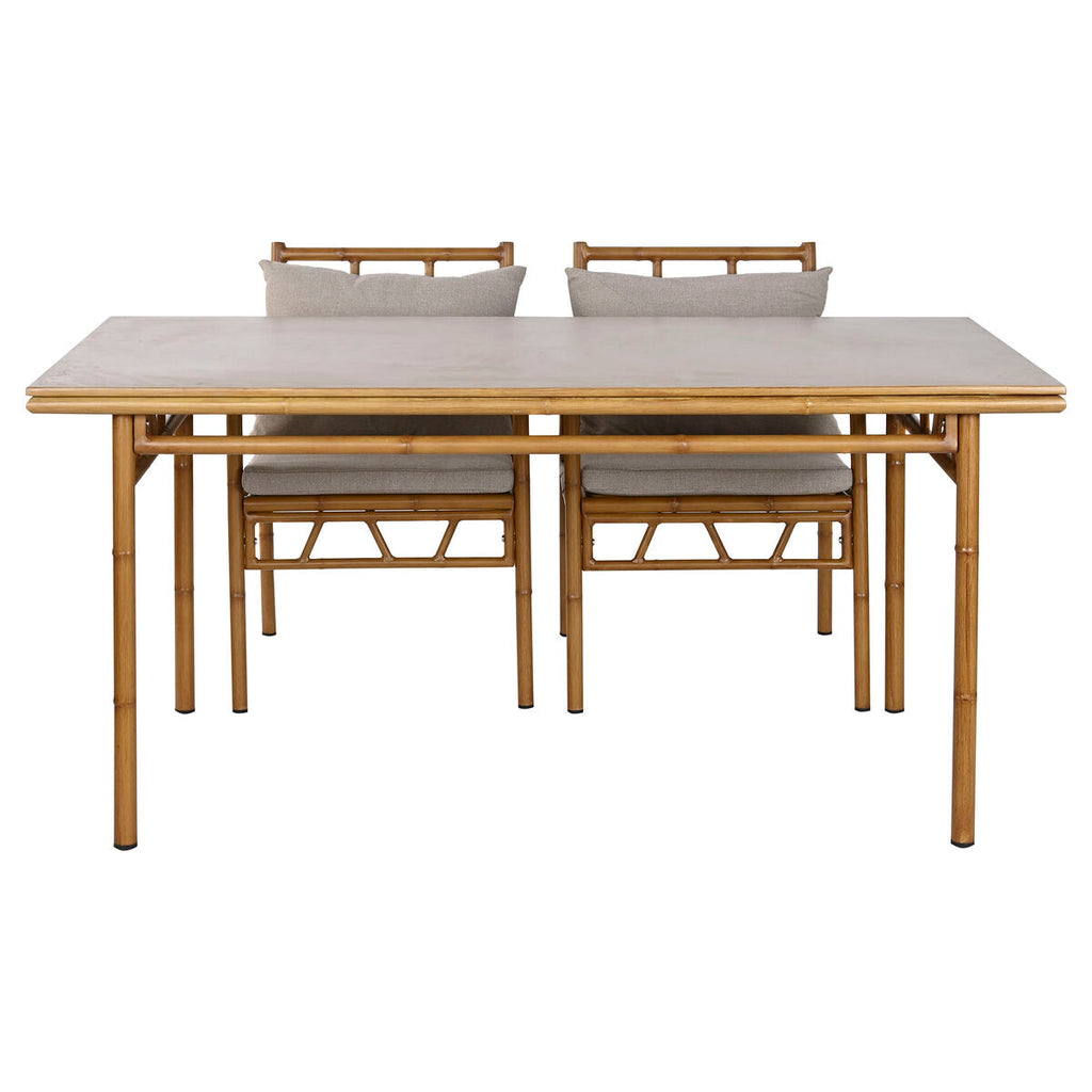 Meubles de jardin Home ESPRIT Beige 160 x 90 x 75 cm 83 cm (5 Pièces)