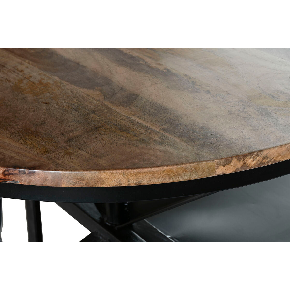 Table d'appoint Home ESPRIT Marron Noir Fer Bois de manguier 116 x 72 x 110 cm