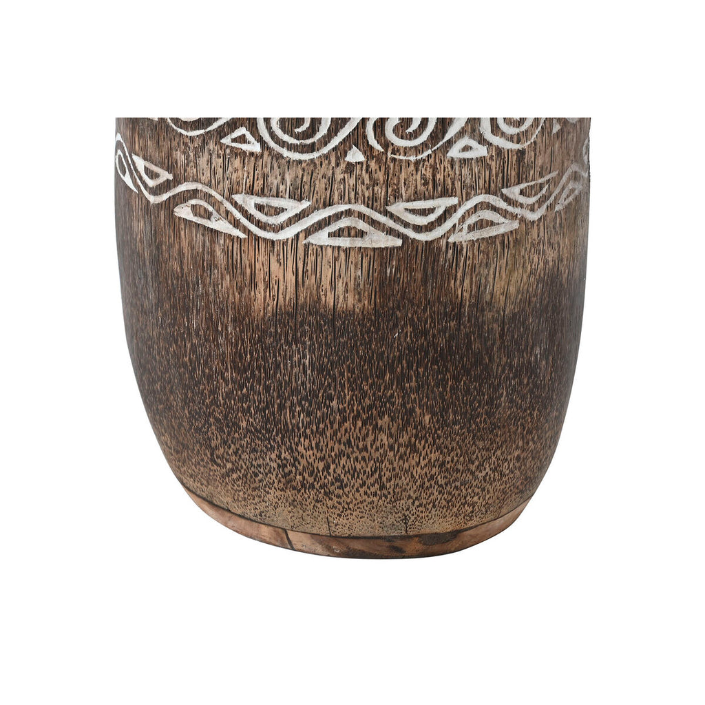 Cache-pot Home ESPRIT Blanc Marron Bois 30 x 30 x 120 cm