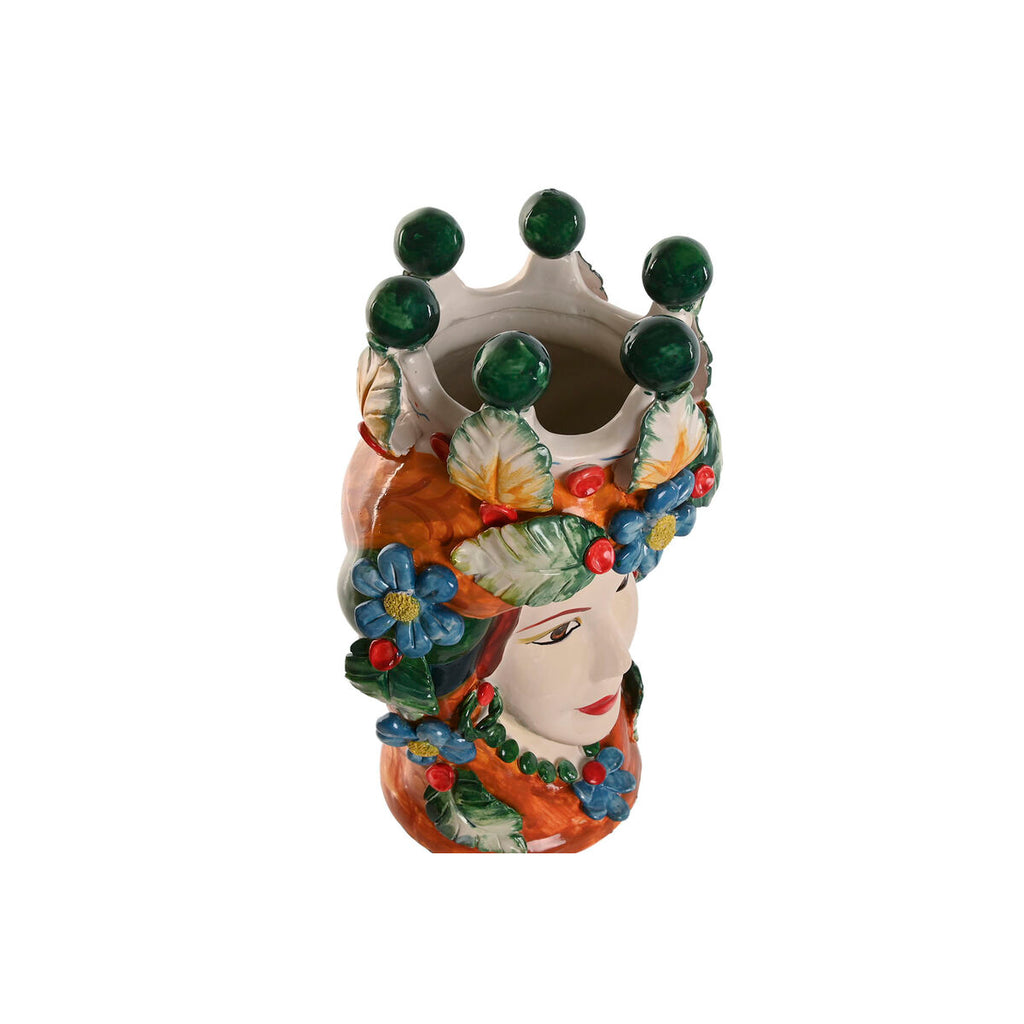 Cache-pot Home ESPRIT Vert Multicouleur Porcelaine 20 x 20 x 32 cm (2 Unités)