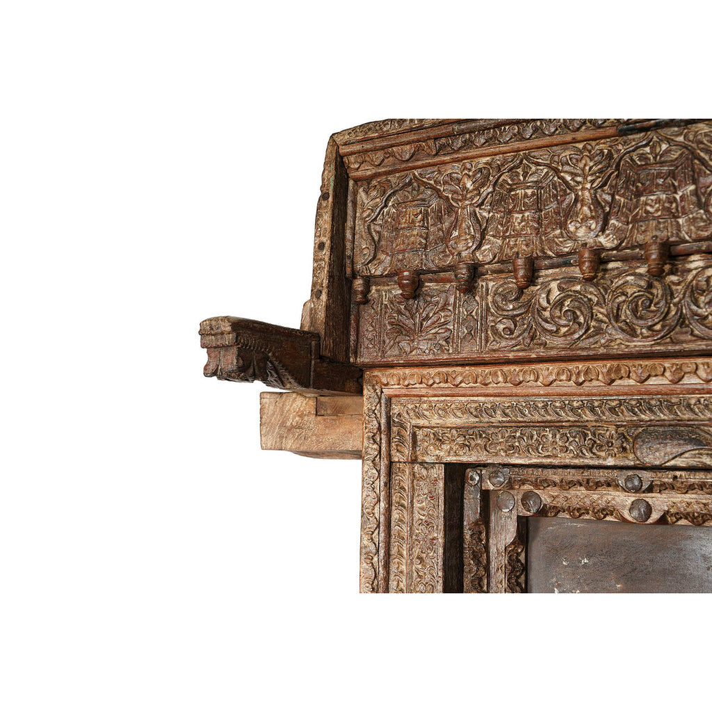 Figure décorative de jardin Home ESPRIT Marron bois de teck 120 X 46 X 190 cm Porte