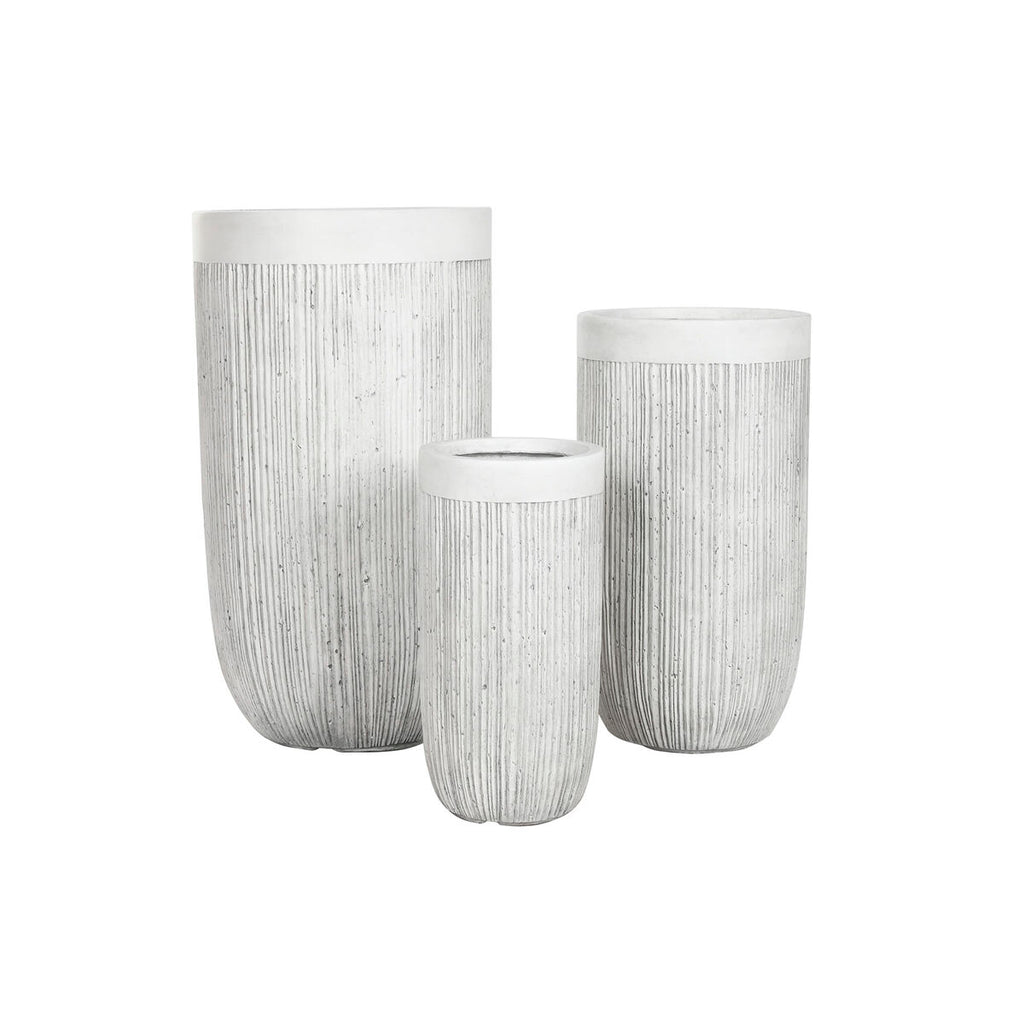 Cache-pot Home ESPRIT Magnésium (3 Pièces)