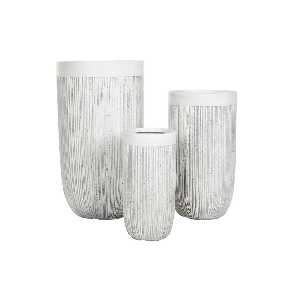 Cache-pot Home ESPRIT Magnésium (3 Pièces)