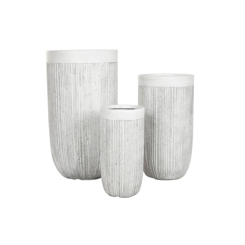 Cache-pot Home ESPRIT Magnésium (3 Pièces)