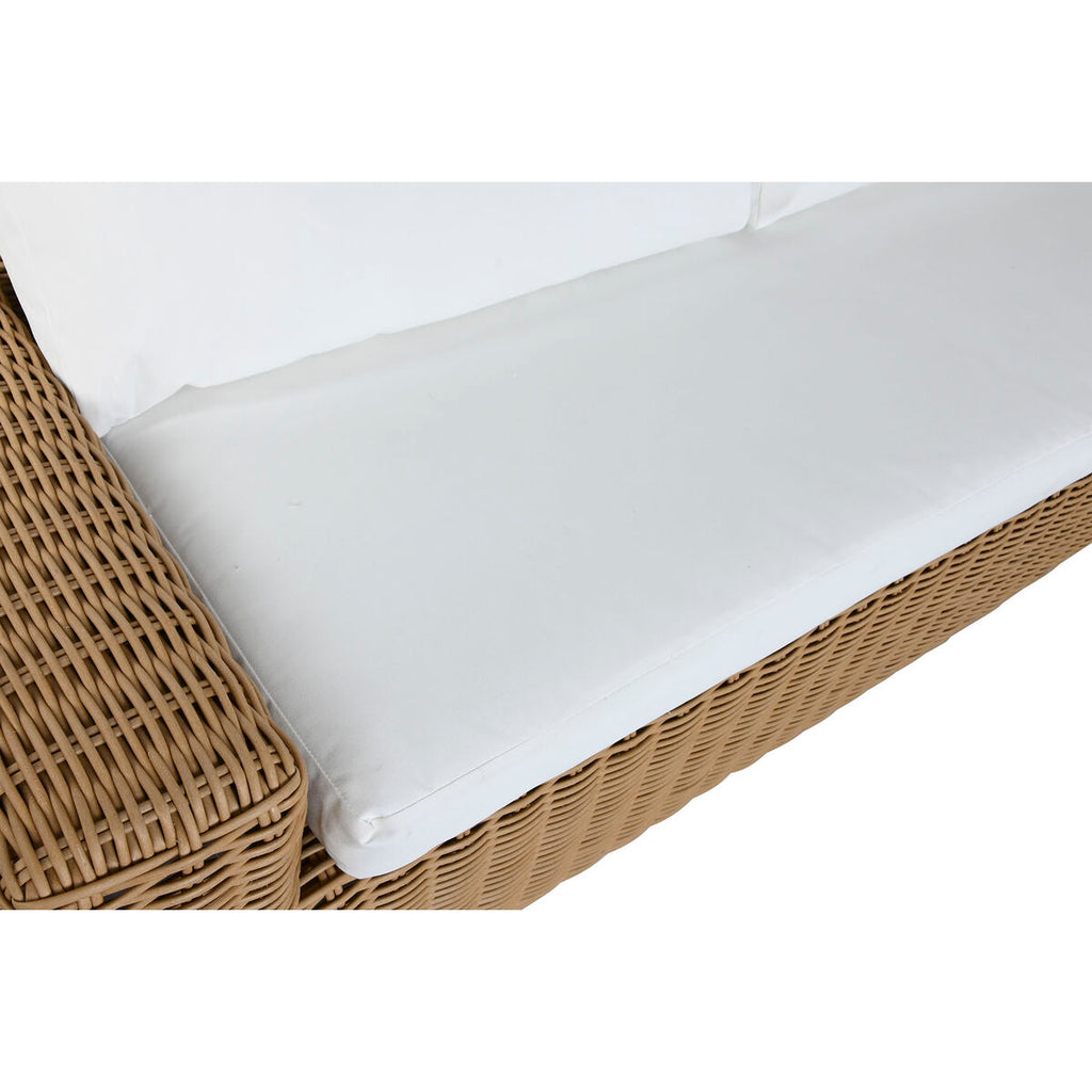 Canapé de jardin Home ESPRIT Beige Marron Clair 222 x 87 x 63 cm