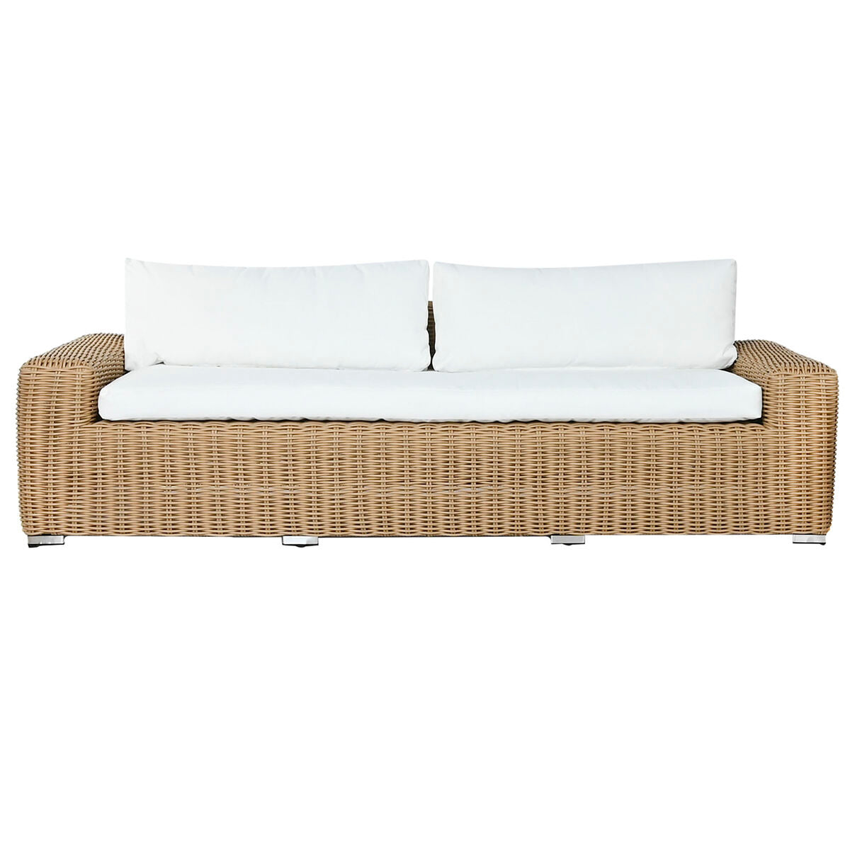 Canapé de jardin Home ESPRIT Beige Marron Clair 222 x 87 x 63 cm