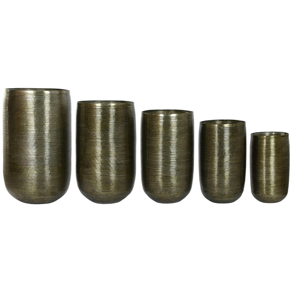 Cache-pot Home ESPRIT Cuivre Aluminium Moderne 50 x 50 x 89 cm 51,5 x 51,5 x 91 cm (5 Unités)