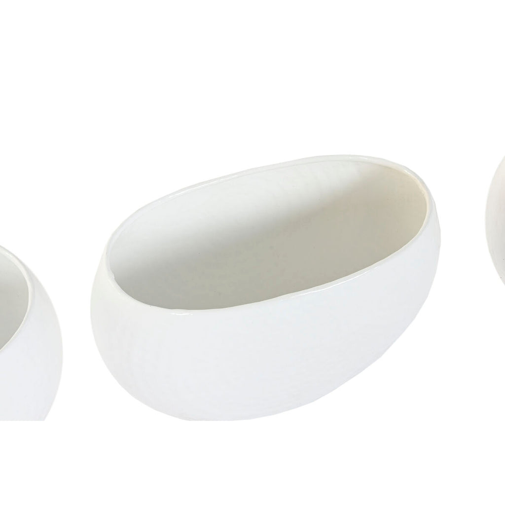 Cache-pot Home ESPRIT Blanc Aluminium 54 x 24 x 36 cm 54 x 25 x 36 cm (5 Unités)