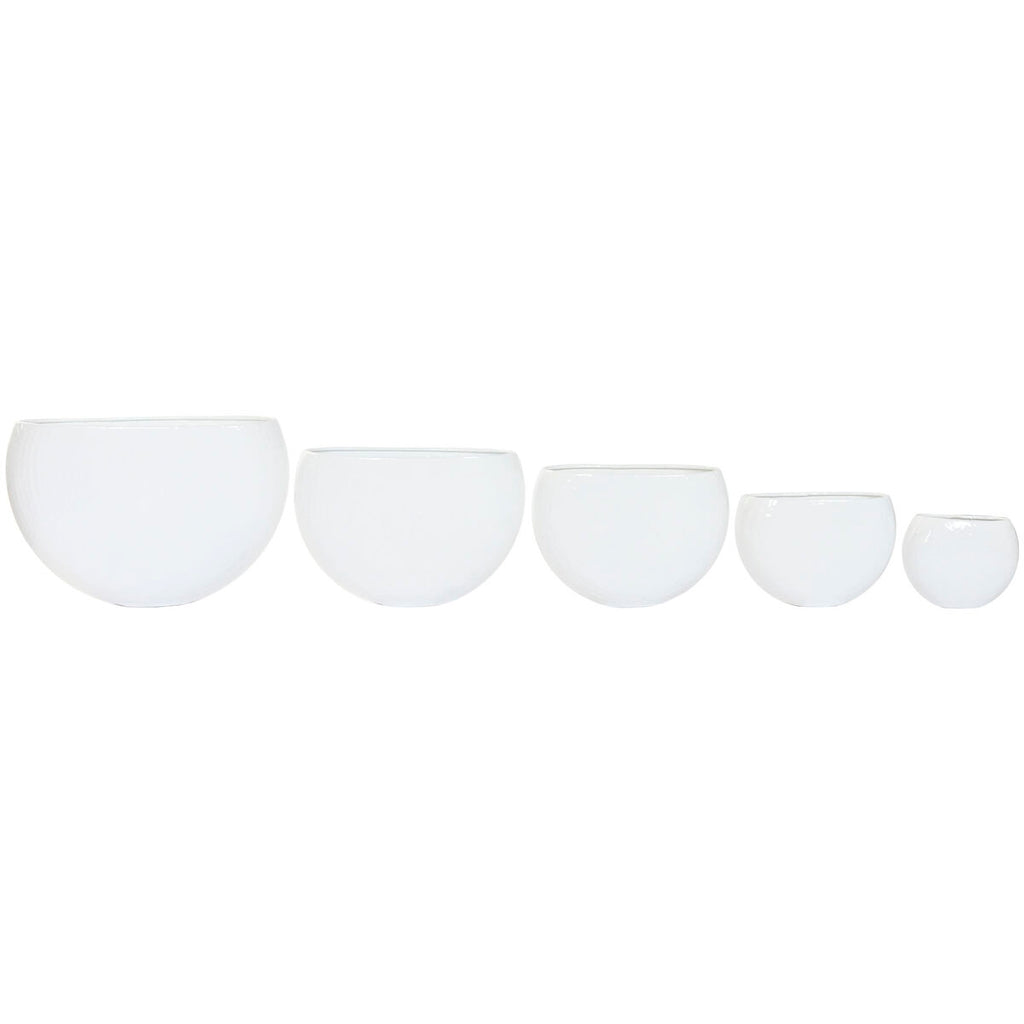 Cache-pot Home ESPRIT Blanc Aluminium 54 x 24 x 36 cm 54 x 25 x 36 cm (5 Unités)