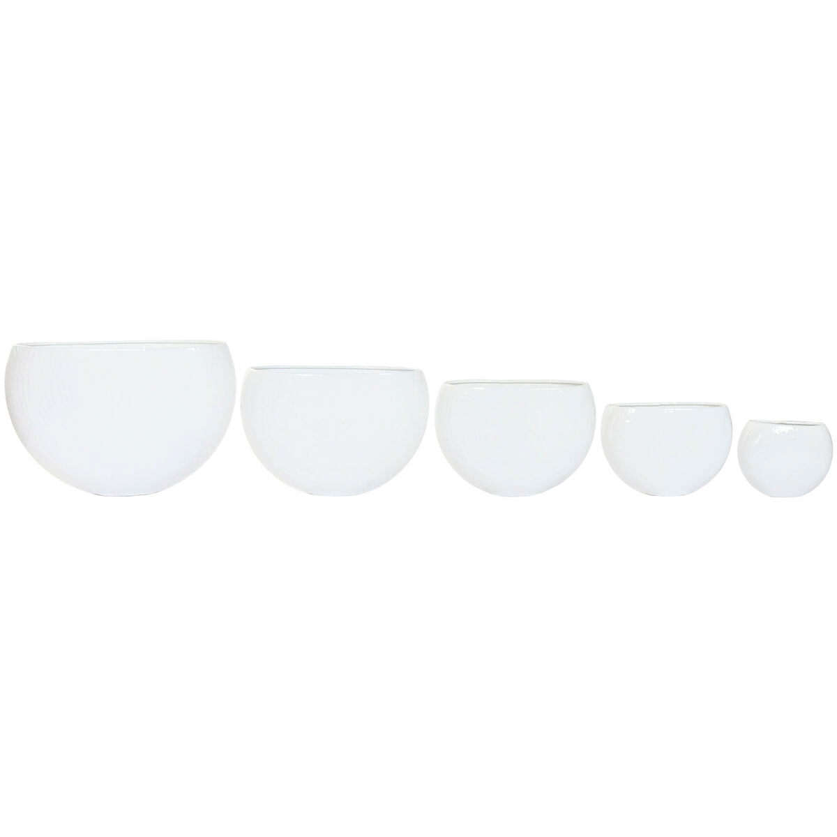 Cache-pot Home ESPRIT Blanc Aluminium 54 x 24 x 36 cm 54 x 25 x 36 cm (5 Unités)