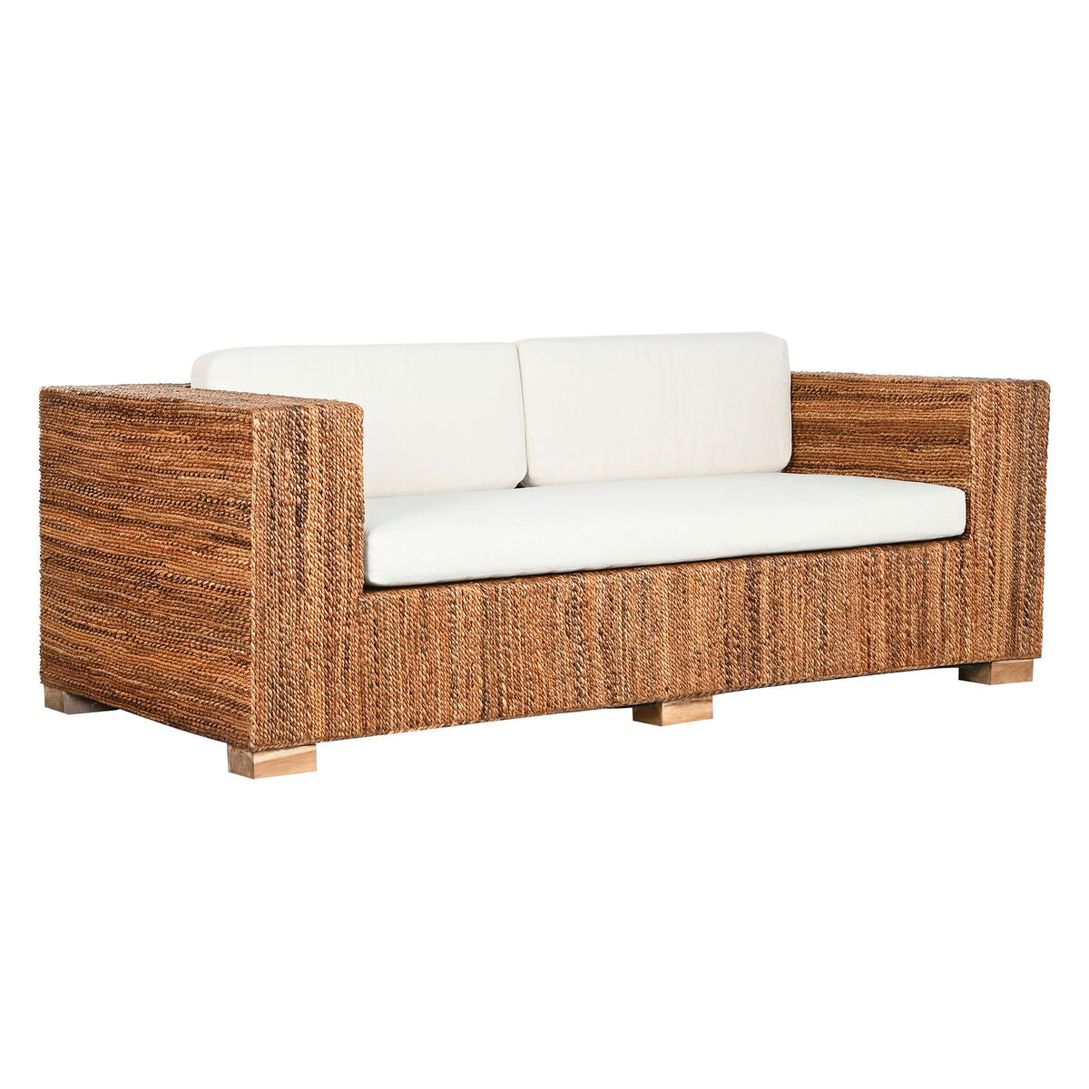 Canapé de jardin Home ESPRIT Blanc Naturel 192 x 92 x 65 cm