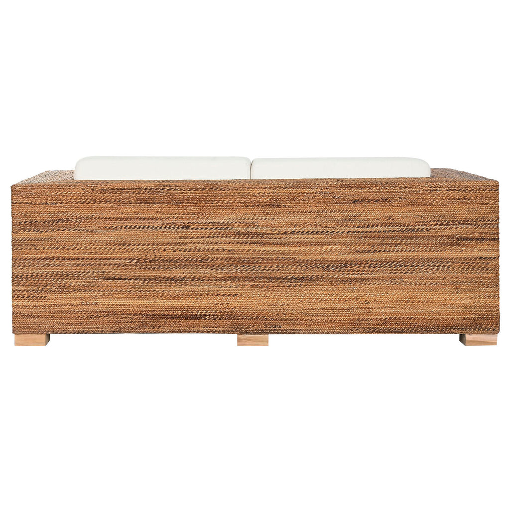 Canapé de jardin Home ESPRIT Blanc Naturel 192 x 92 x 65 cm