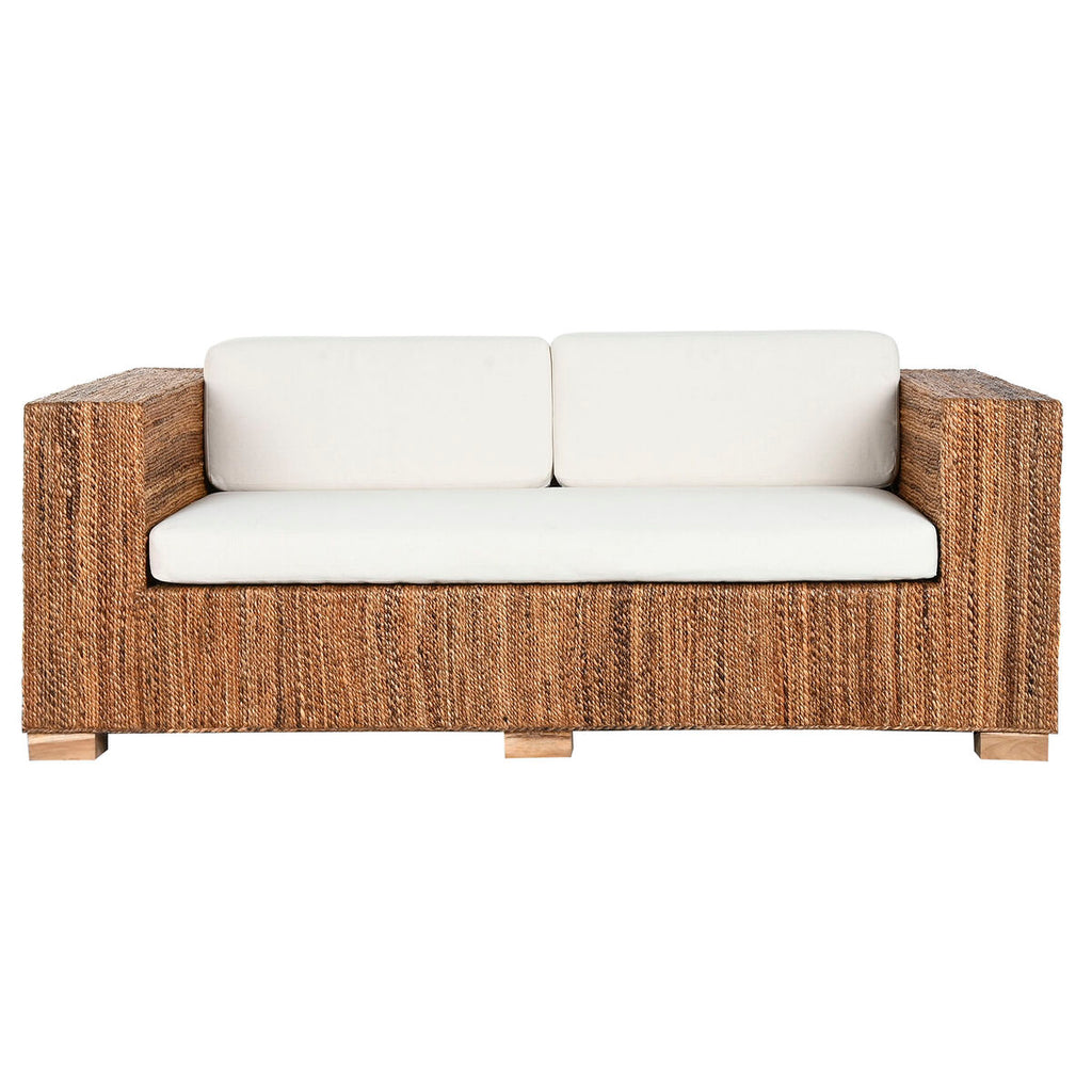 Canapé de jardin Home ESPRIT Blanc Naturel 192 x 92 x 65 cm