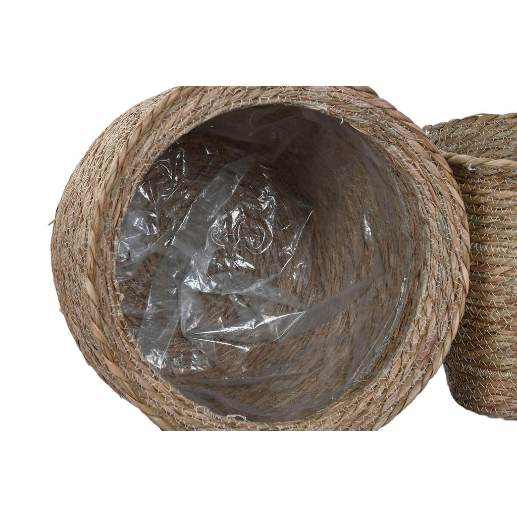 Cache-pot Home ESPRIT Marron Fibre Urbaine 70 x 70 x 58 cm (7 Unités)