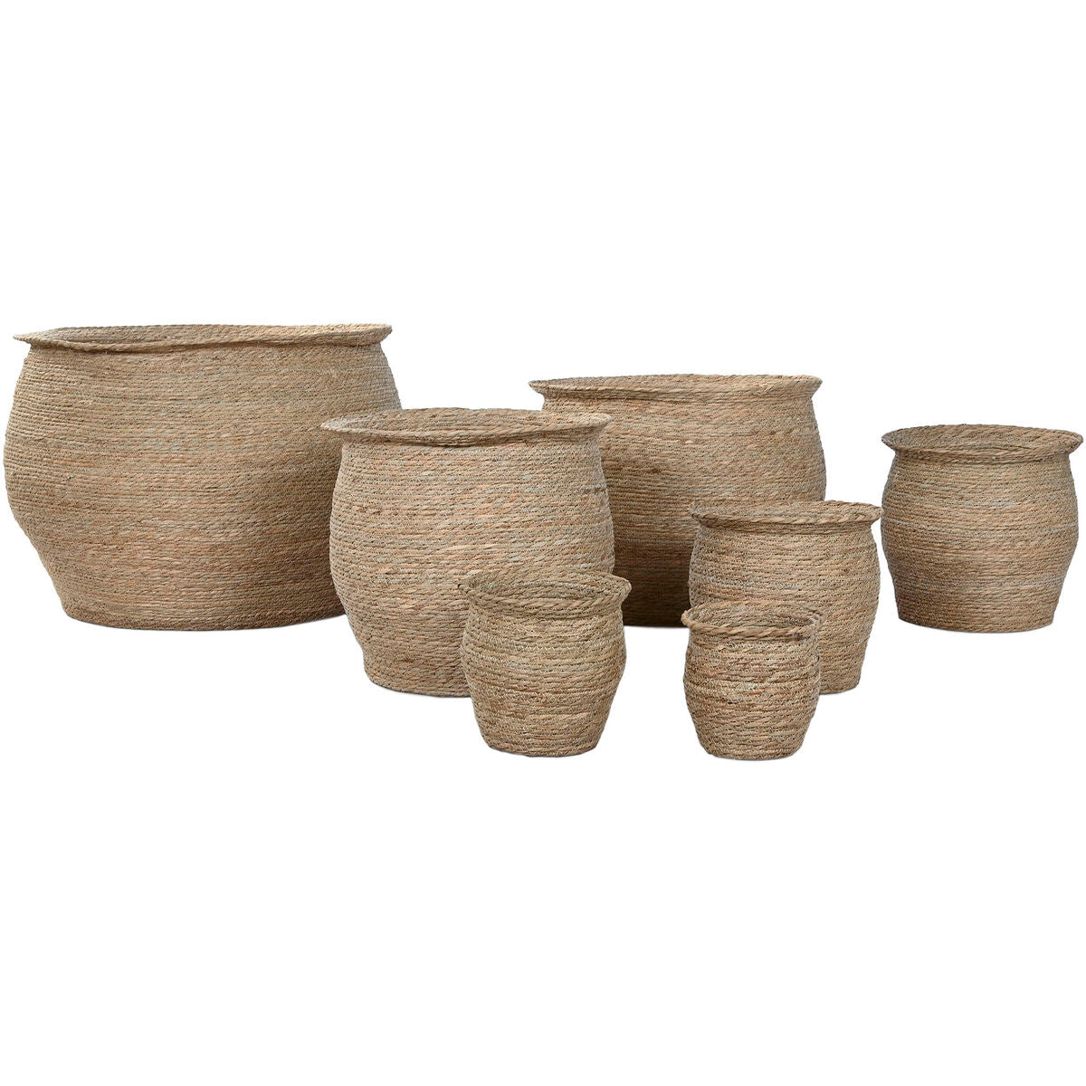Cache-pot Home ESPRIT Marron Fibre Urbaine 70 x 70 x 58 cm (7 Unités)