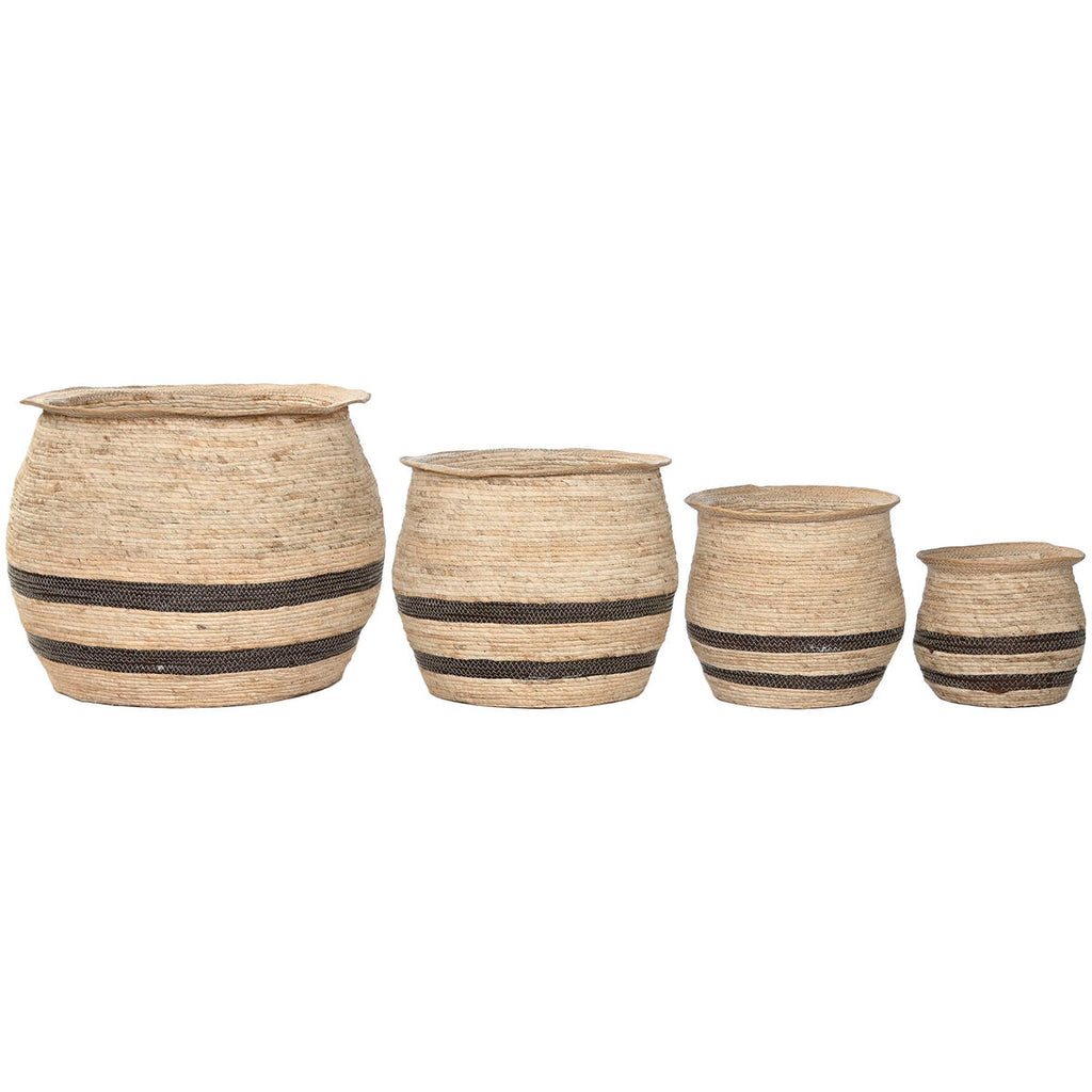 Cache-pot Home ESPRIT Marron Fibre Arabe 60 x 60 x 52 cm (4 Unités)