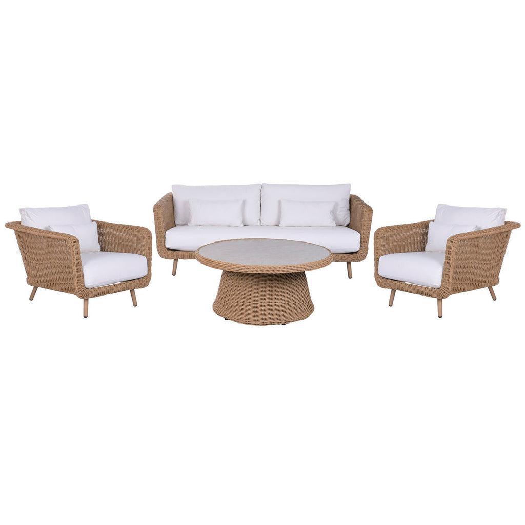 Canapé de jardin Home ESPRIT Blanc Naturel 188 X 89 X 65 CM