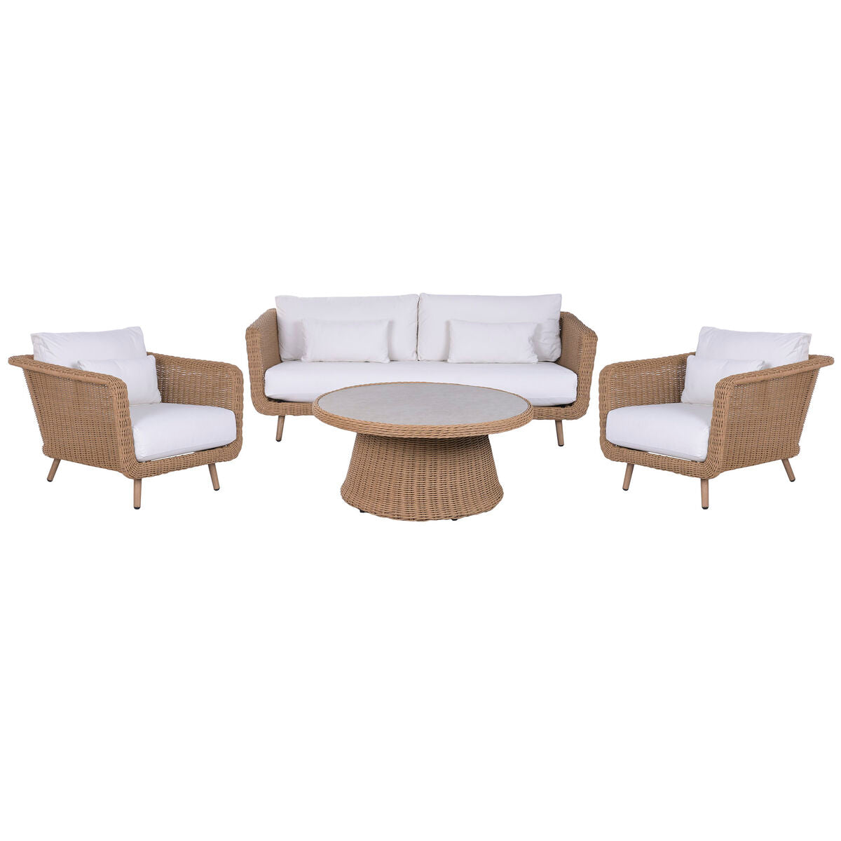 Canapé de jardin Home ESPRIT Blanc Naturel 188 X 89 X 65 CM