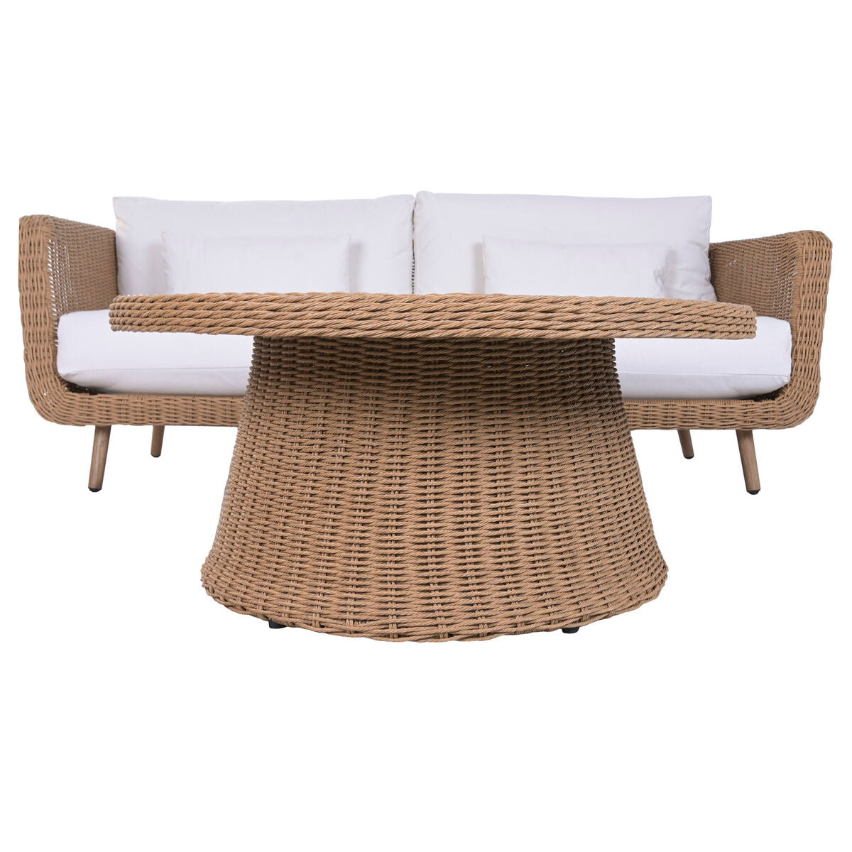 Canapé de jardin Home ESPRIT Blanc Naturel 188 X 89 X 65 CM