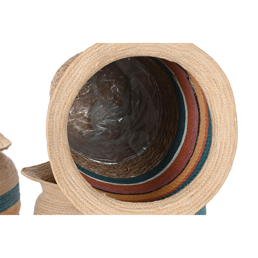 Cache-pot Home ESPRIT Multicouleur Fibre Arabe (4 Unités)