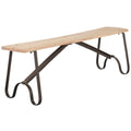 Banc Home ESPRIT Noir Naturel Fer bois de teck 152 X 41 X 46 CM