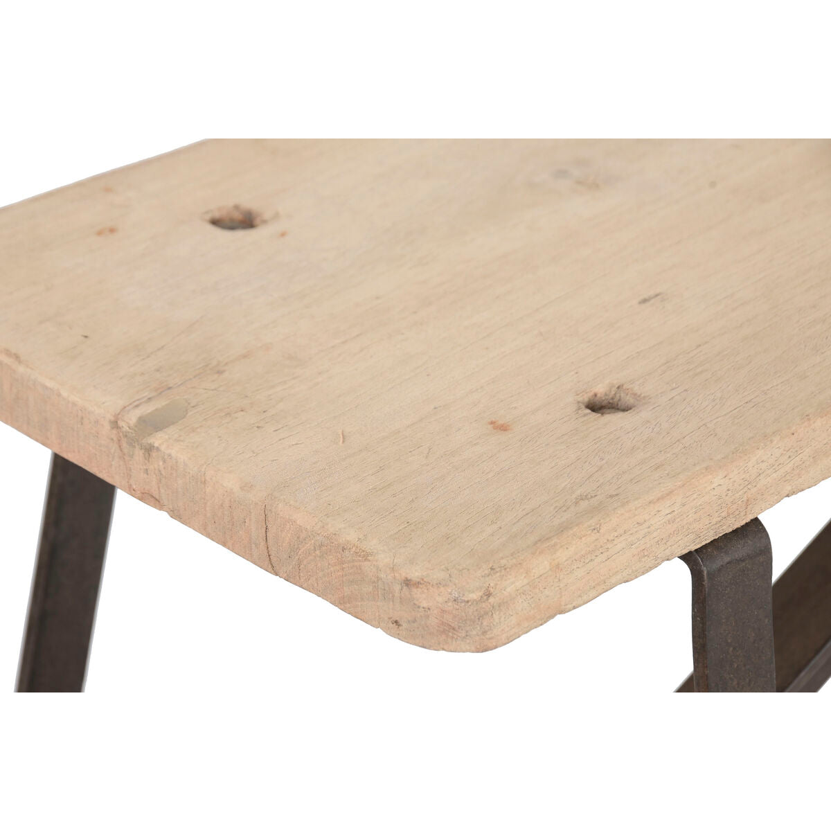 Banc Home ESPRIT Noir Naturel Fer bois de teck 152 X 41 X 46 CM