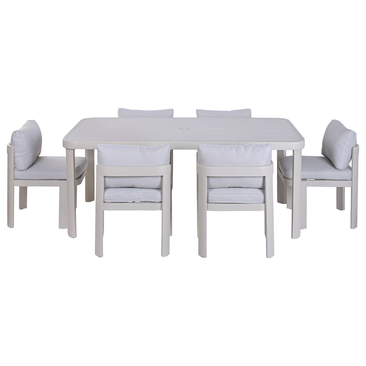 Table de Salle à Manger Home ESPRIT Crème Aluminium 182 X 105 X 77 CM