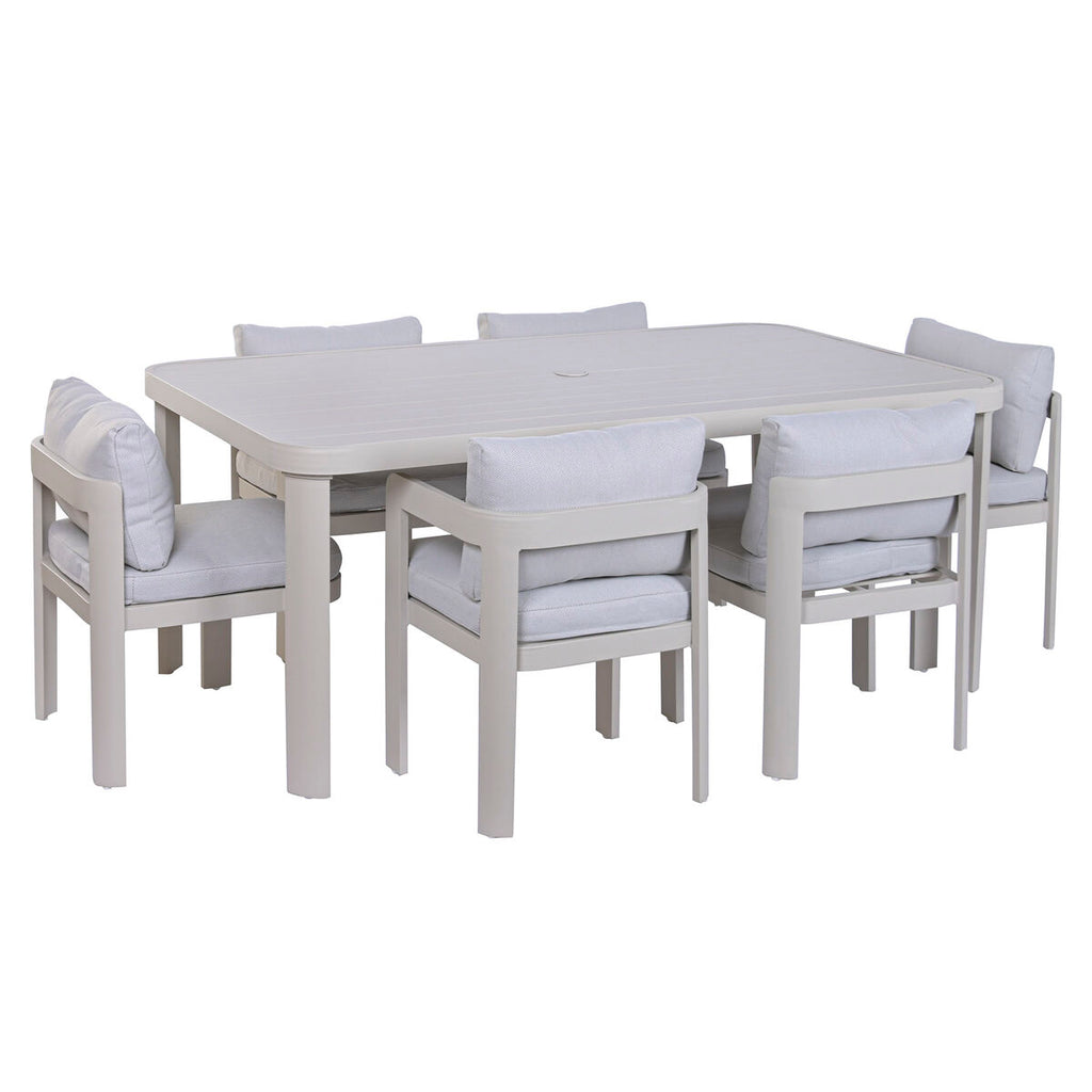 Table de Salle à Manger Home ESPRIT Crème Aluminium 182 X 105 X 77 CM