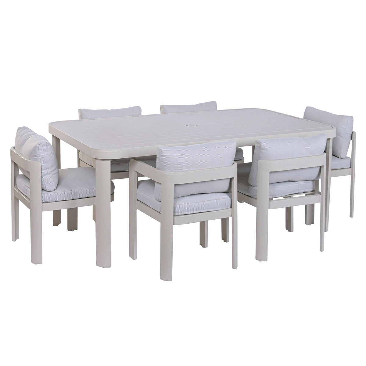 Table de Salle à Manger Home ESPRIT Crème Aluminium 182 X 105 X 77 CM