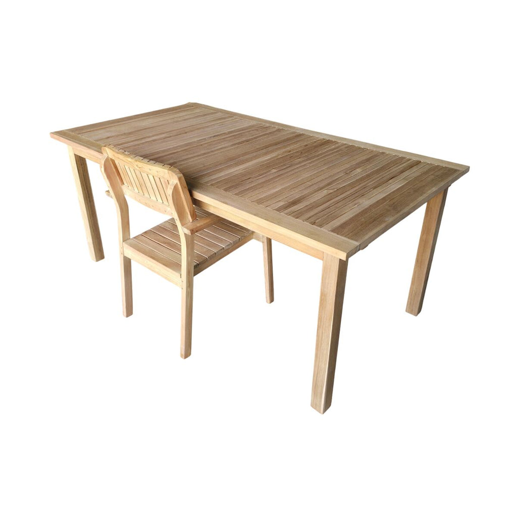 Table de Salle à Manger Home ESPRIT Marron Teck 180 x 100 x 75 cm