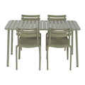 Ensemble Table + 4 Chaises Home ESPRIT Vert 140 x 70 x 75 cm