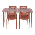Ensemble Table + 4 Chaises Home ESPRIT Terre cuite 140 x 70 x 75 cm