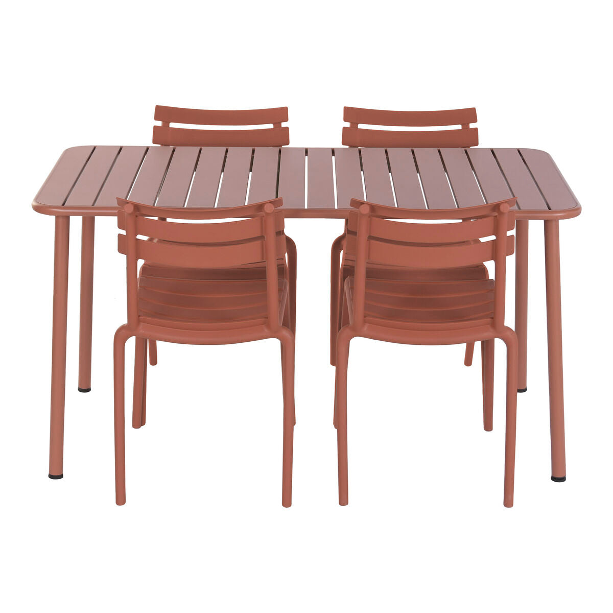 Ensemble Table + 4 Chaises Home ESPRIT Terre cuite 140 x 70 x 75 cm
