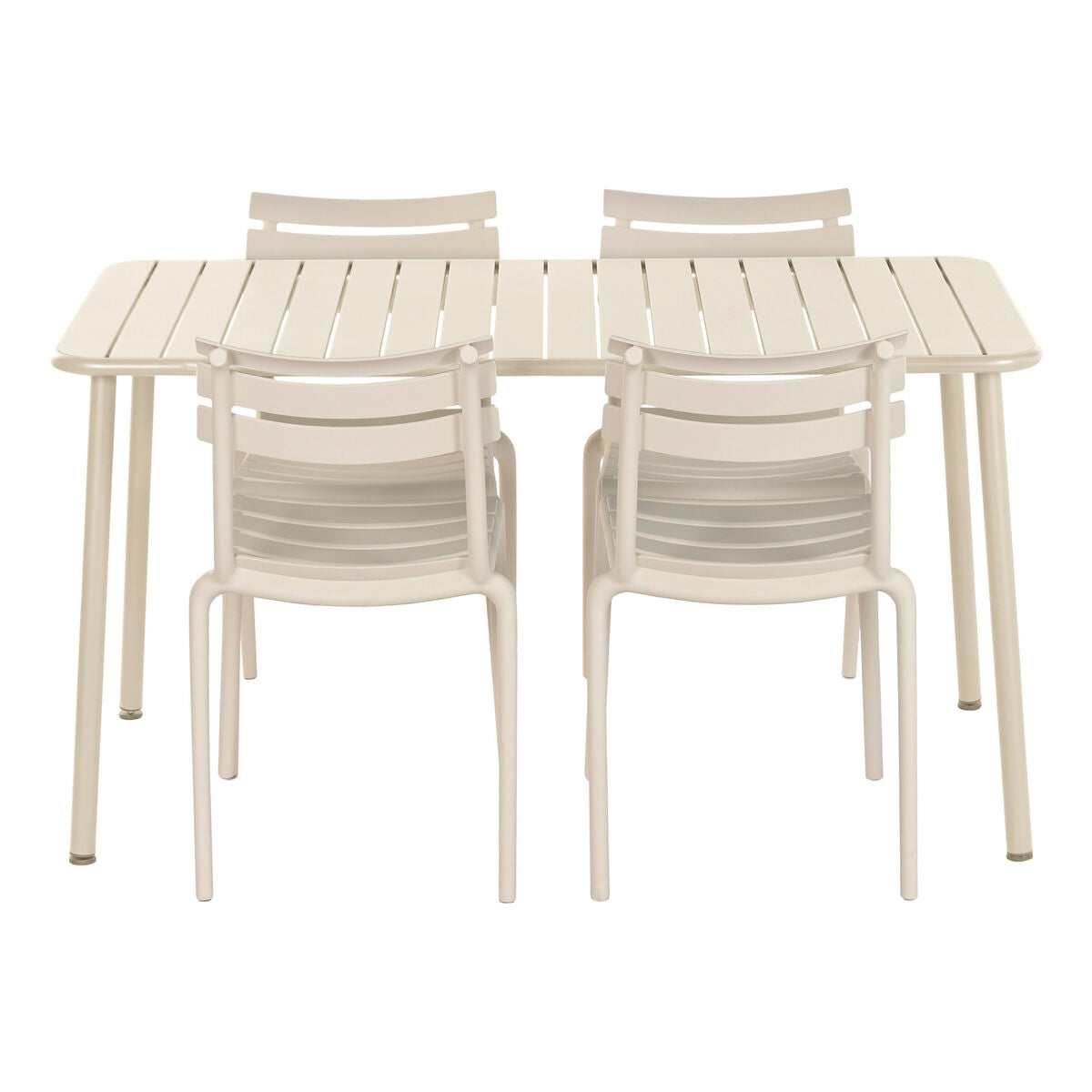 Ensemble Table + 4 Chaises Home ESPRIT Crème 140 x 70 x 75 cm