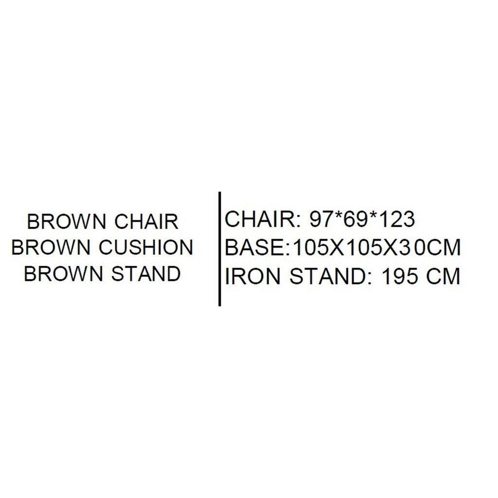 Chaise de jardin Home ESPRIT Marron 97 X 69 X 123 CM