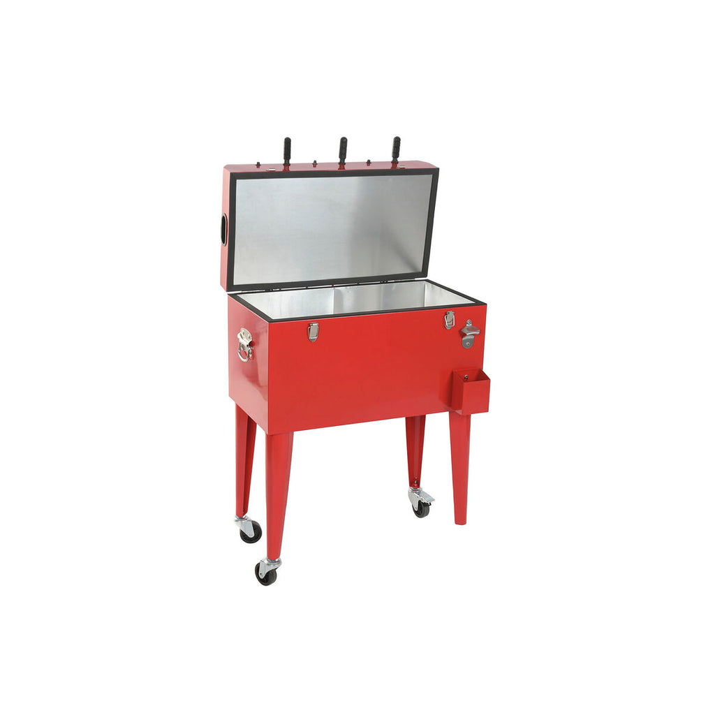 Glacière Home ESPRIT Rouge Métal polypropylène 71 X 59 X 95 CM