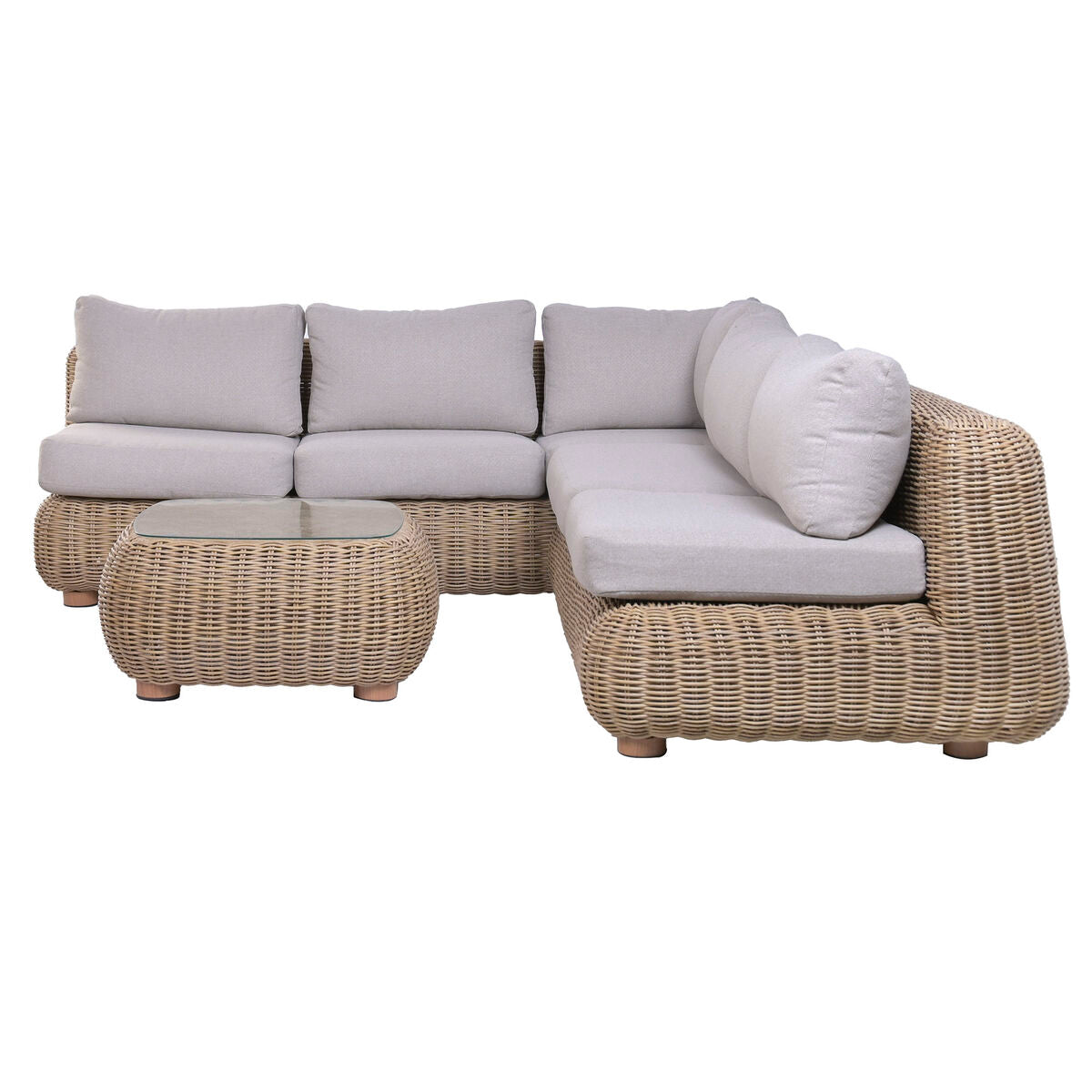 Canapé de jardin Home ESPRIT Marron Gris 243 X 259 X 69 CM